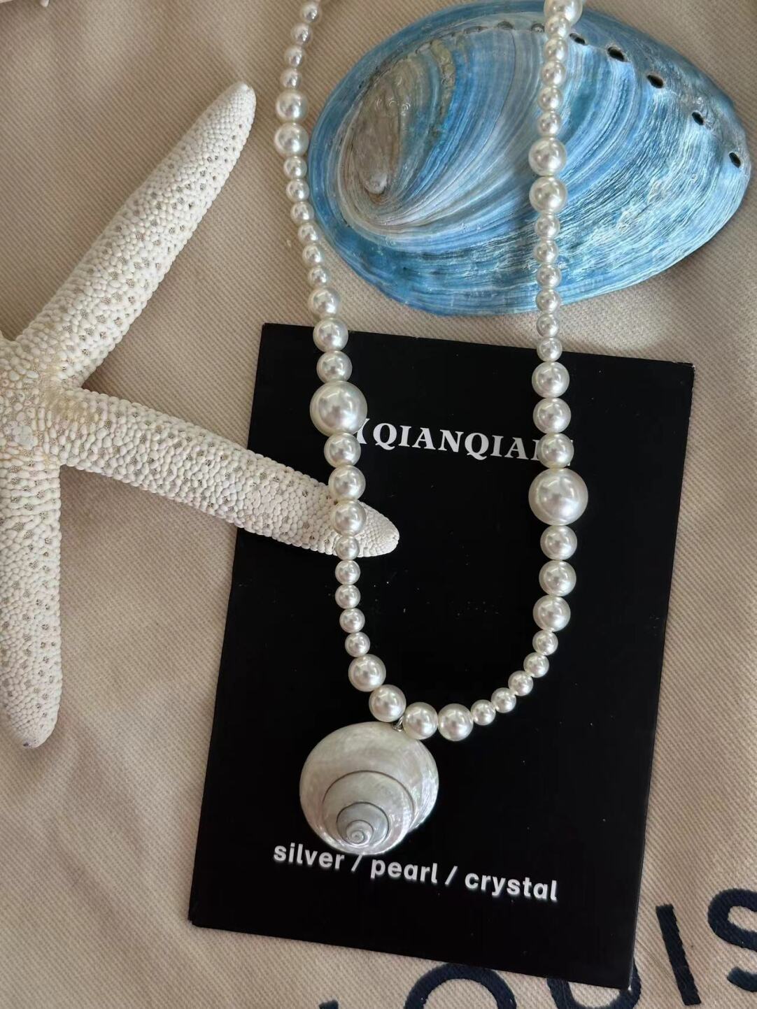 Aurora Conch Pearl Necklace,Lumivault.