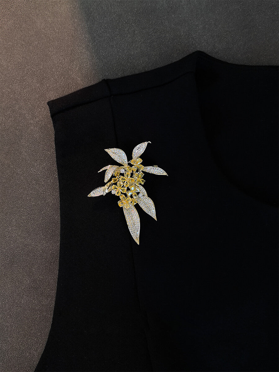 Autumn Osmanthus Brooch,Lumivault.