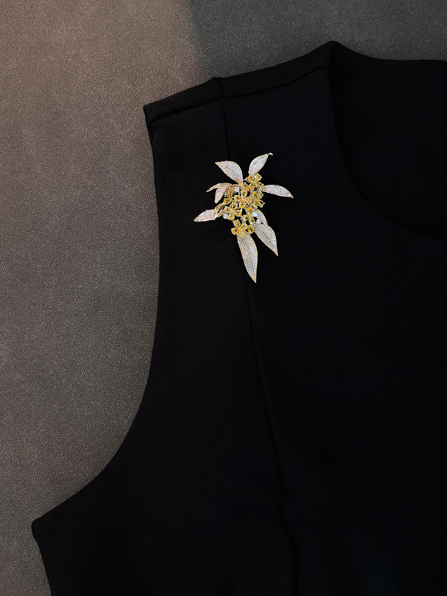 Autumn Osmanthus Brooch,Lumivault.