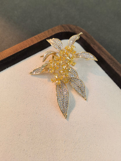 Autumn Osmanthus Brooch