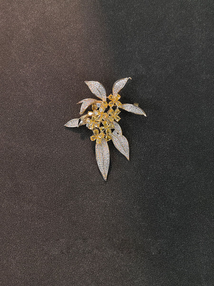Autumn Osmanthus Brooch,Lumivault.