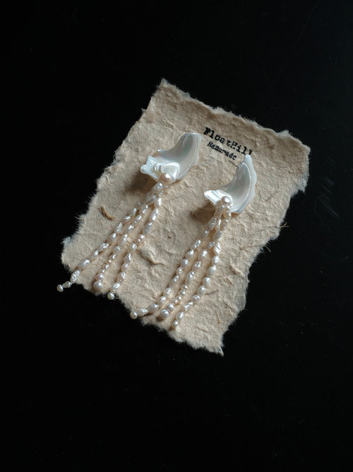 Baroque Freshwater Pearl Trochuspell Earrings,Lumivault.