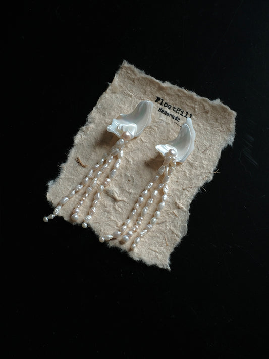 Baroque Freshwater Pearl Trochuspell Earrings
