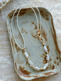 Baroque Pearl Rice Bead Necklace,Lumivault.