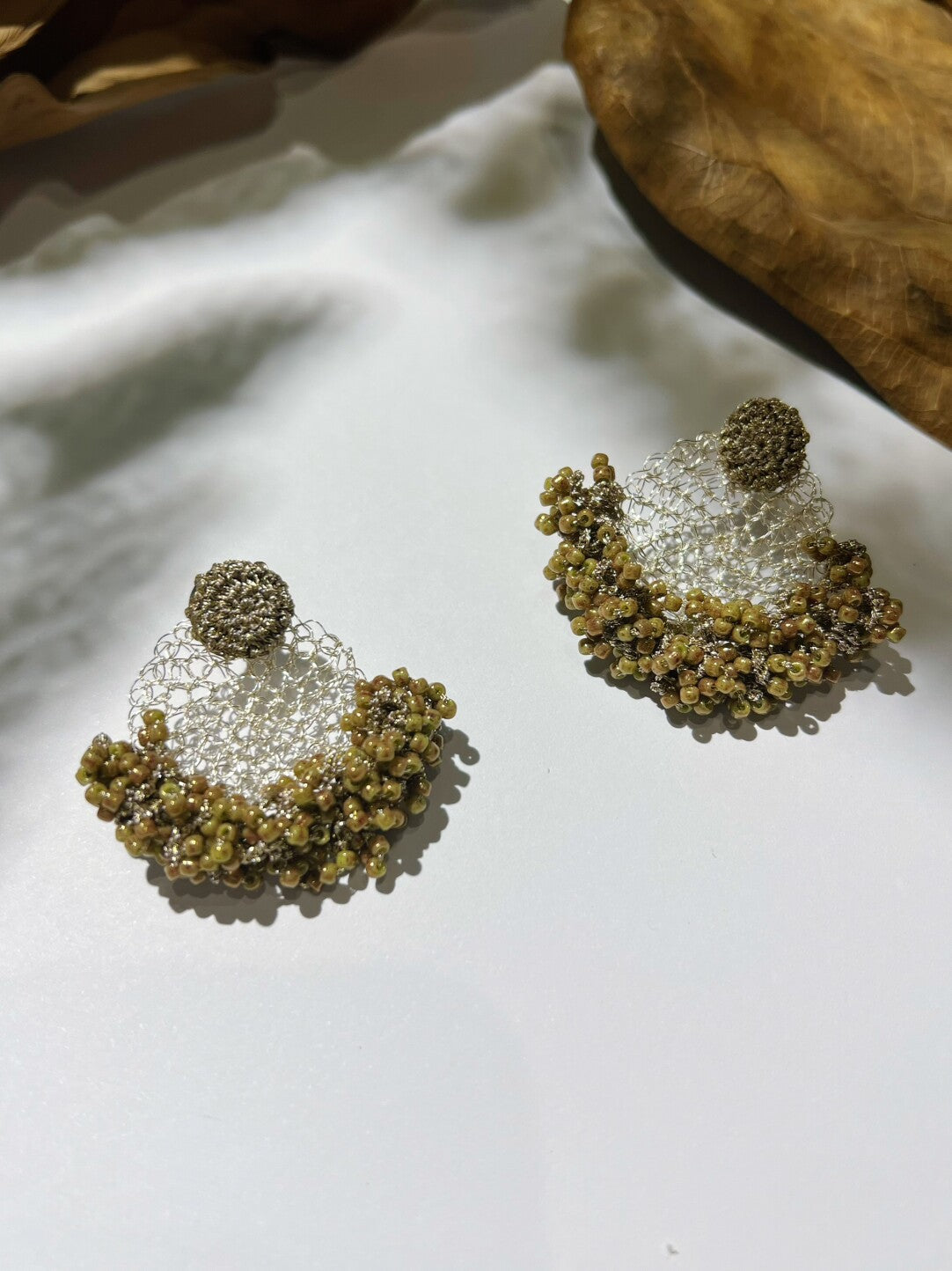 Beaded Bloom Crochet Earring
