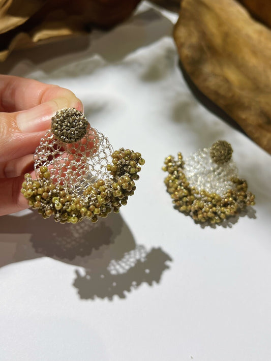 Beaded Bloom Crochet Earring