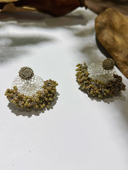 Beaded Bloom Crochet Earring