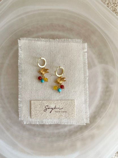 Berry and Bird Silver Earrings - Lumivault