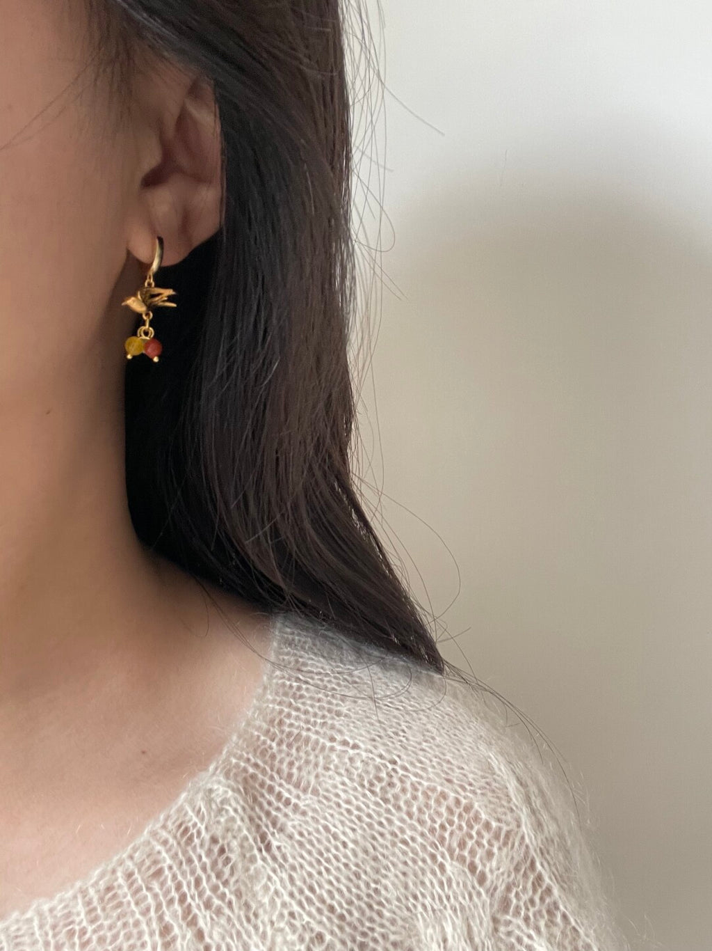 Berry and Bird Silver Earrings,Lumivault.
