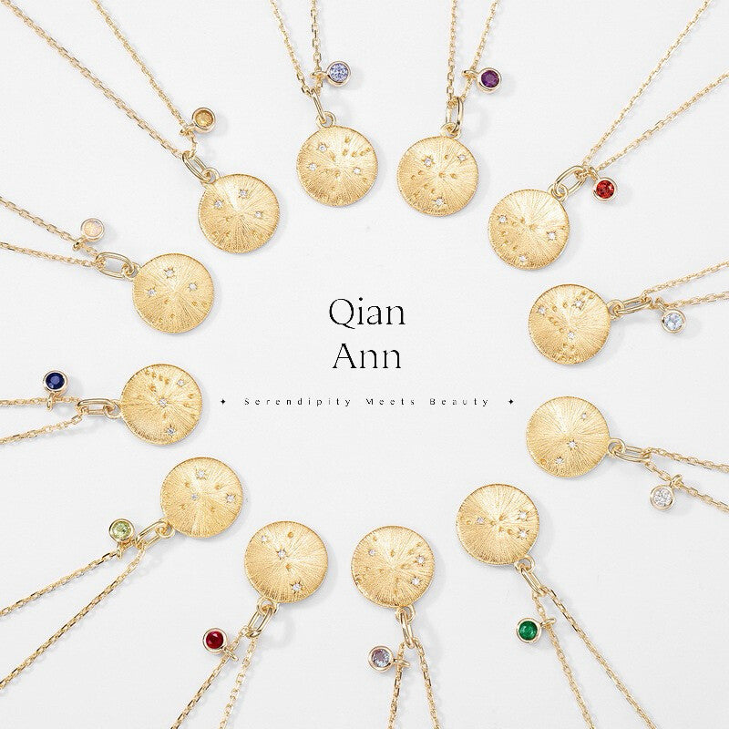 Birthstone Constellation Necklace,Lumivault.