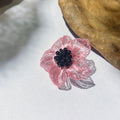Black Pink Metal Wire Woven Flower Earrings,Lumivault.