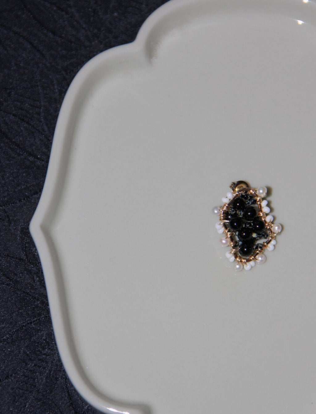 Black White Irregular Beaded Earrings,Lumivault.