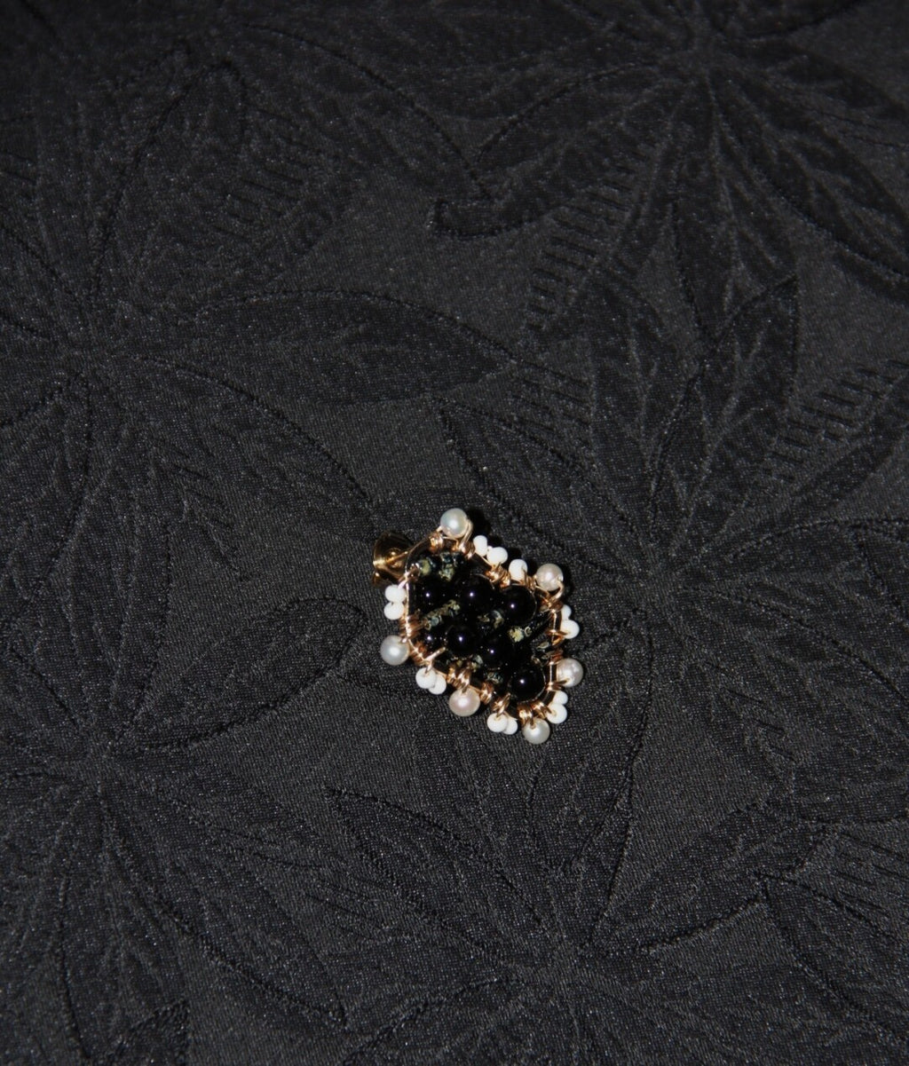 Black White Irregular Beaded Earrings,Lumivault.