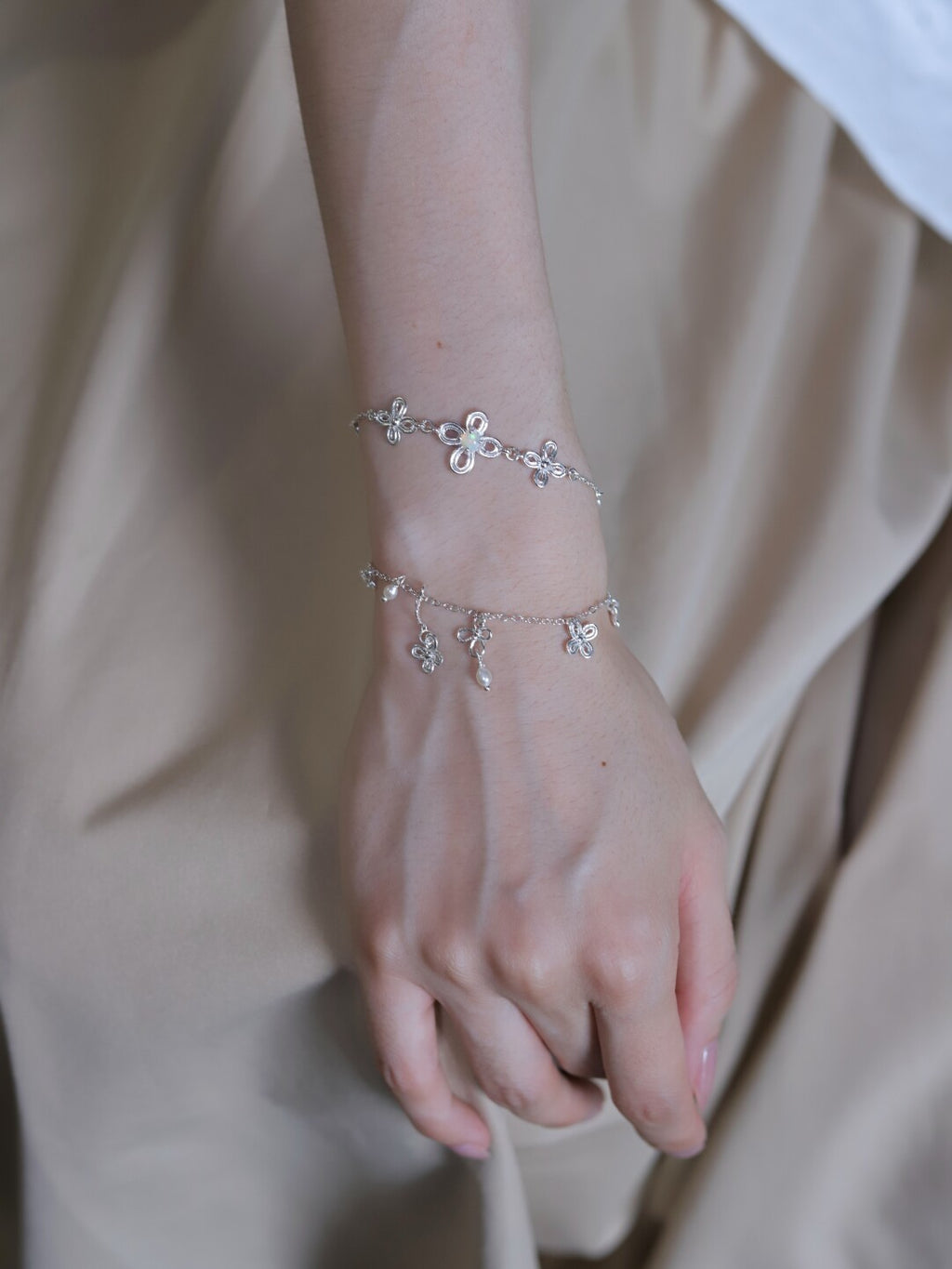 Blessing Butterfly Silver Bracelet,Set,Lumivault.