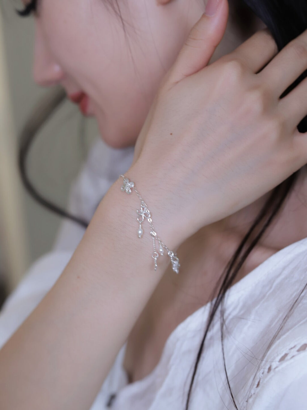 Blessing Butterfly Silver Bracelet,Lumivault.