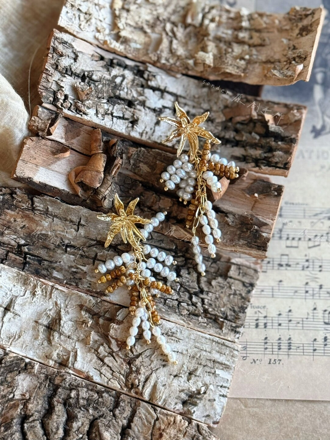 Blooming Mark Romantic Pearl Earrings,Lumivault.