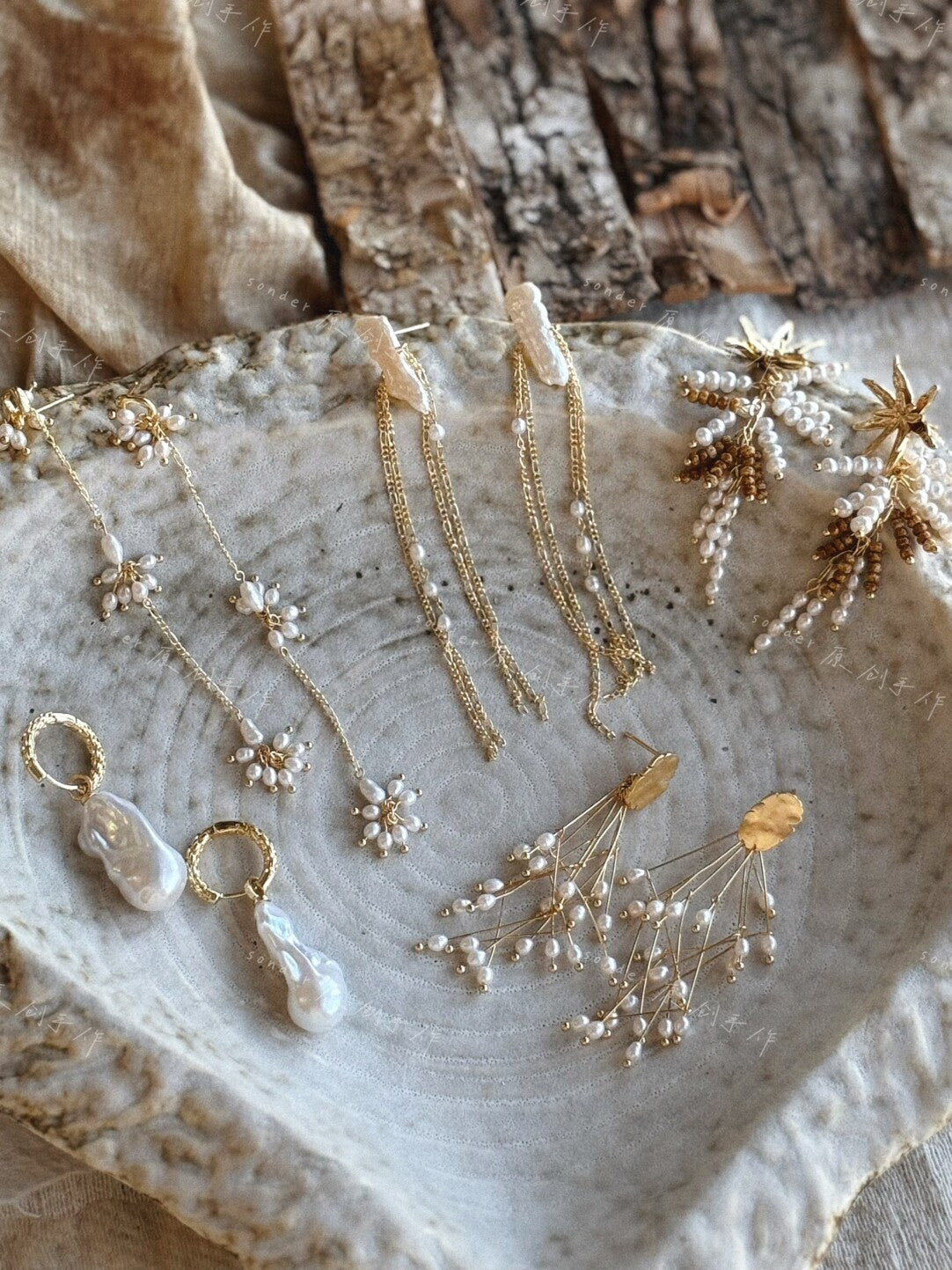 Blooming Mark Romantic Pearl Earrings,Lumivault.