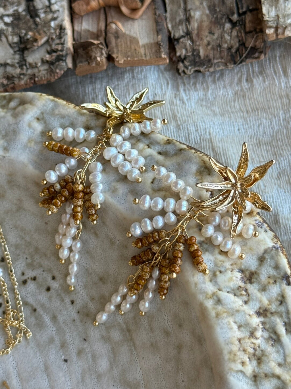 Blooming Mark Romantic Pearl Earrings,Lumivault.