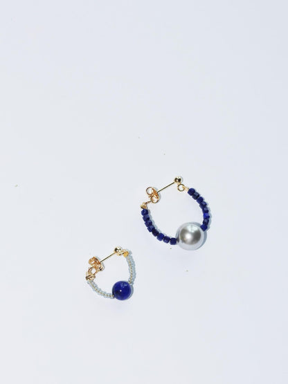 Blues Moment Asymmetric Earrings - Lumivault
