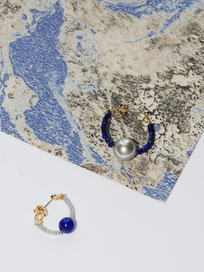 Blues Moment Asymmetric Earrings - Lumivault