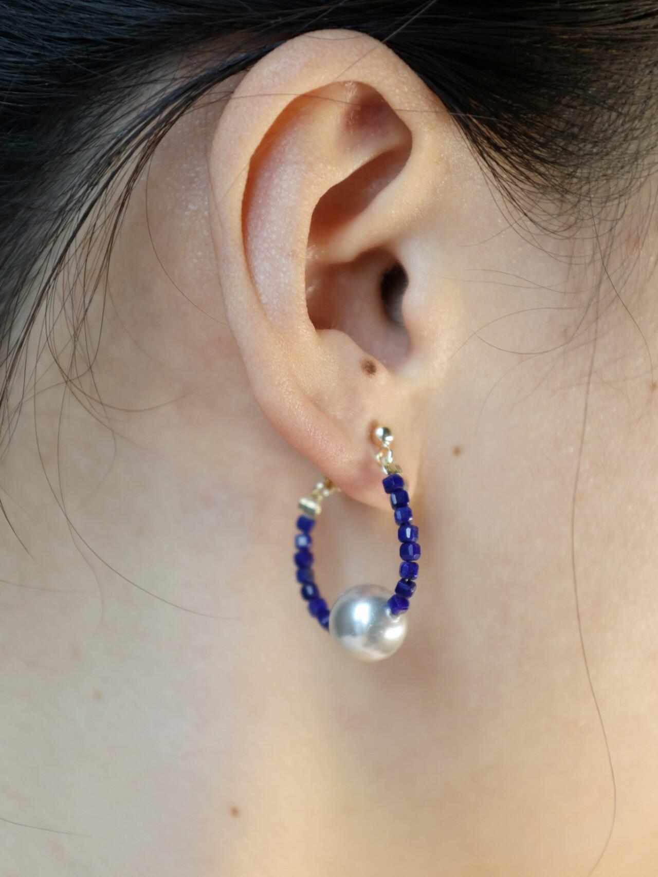 Blues Moment Asymmetric Earrings,Lumivault.