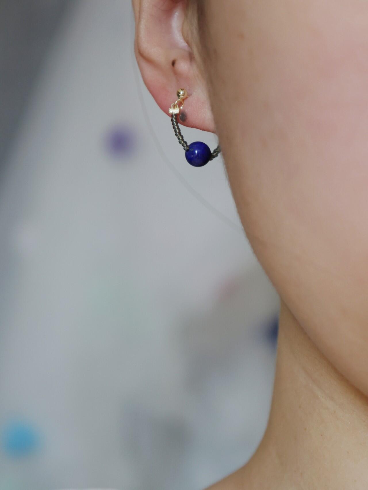 Blues Moment Asymmetric Earrings,Lumivault.