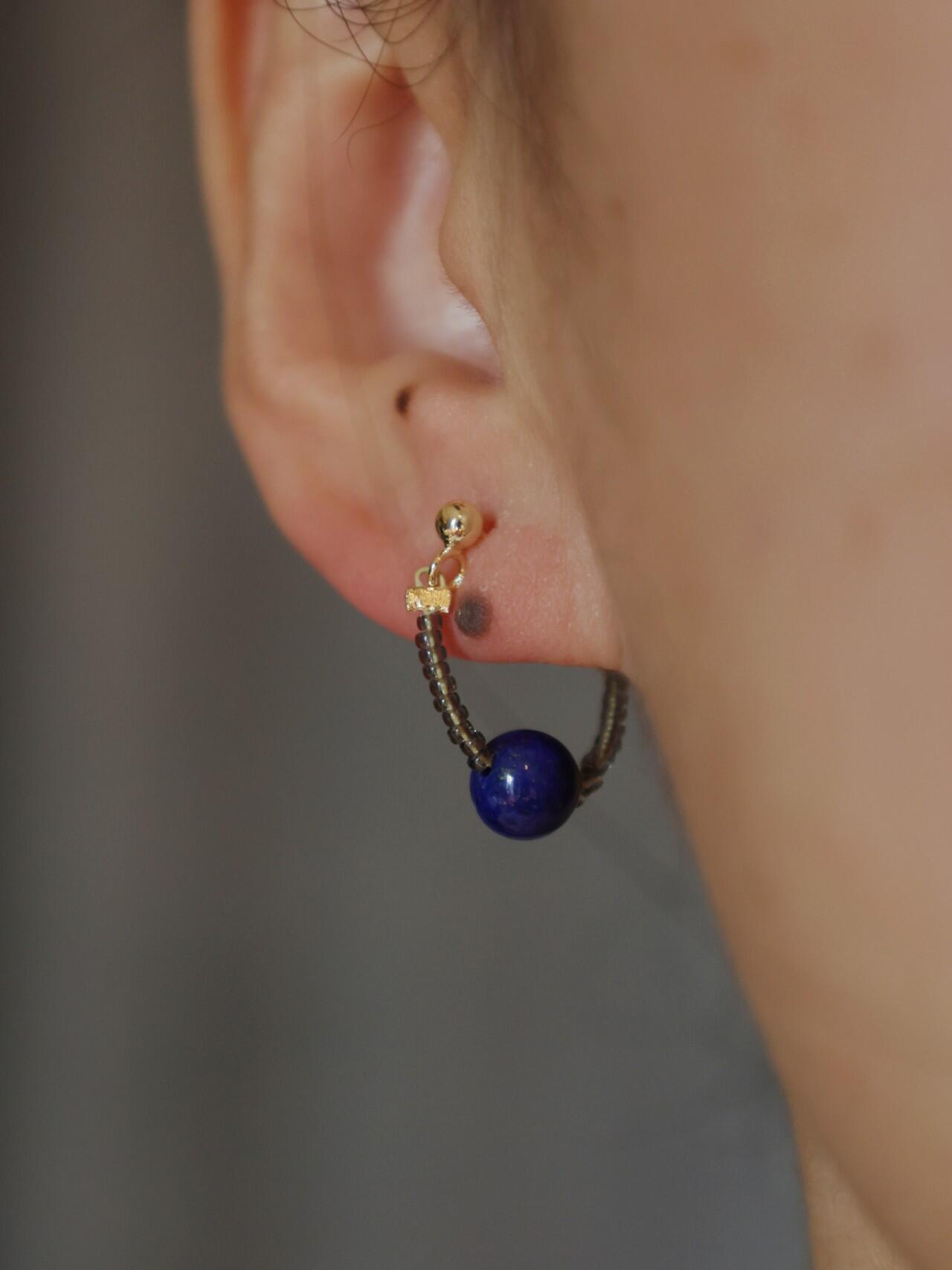 Blues Moment Asymmetric Earrings,Lumivault.
