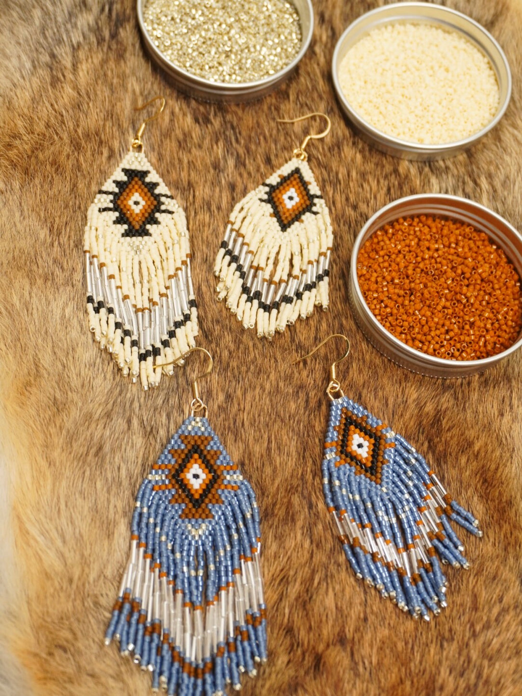 Bohemian Wind Royal MIYUKI Beaded Earrings,Lumivault.