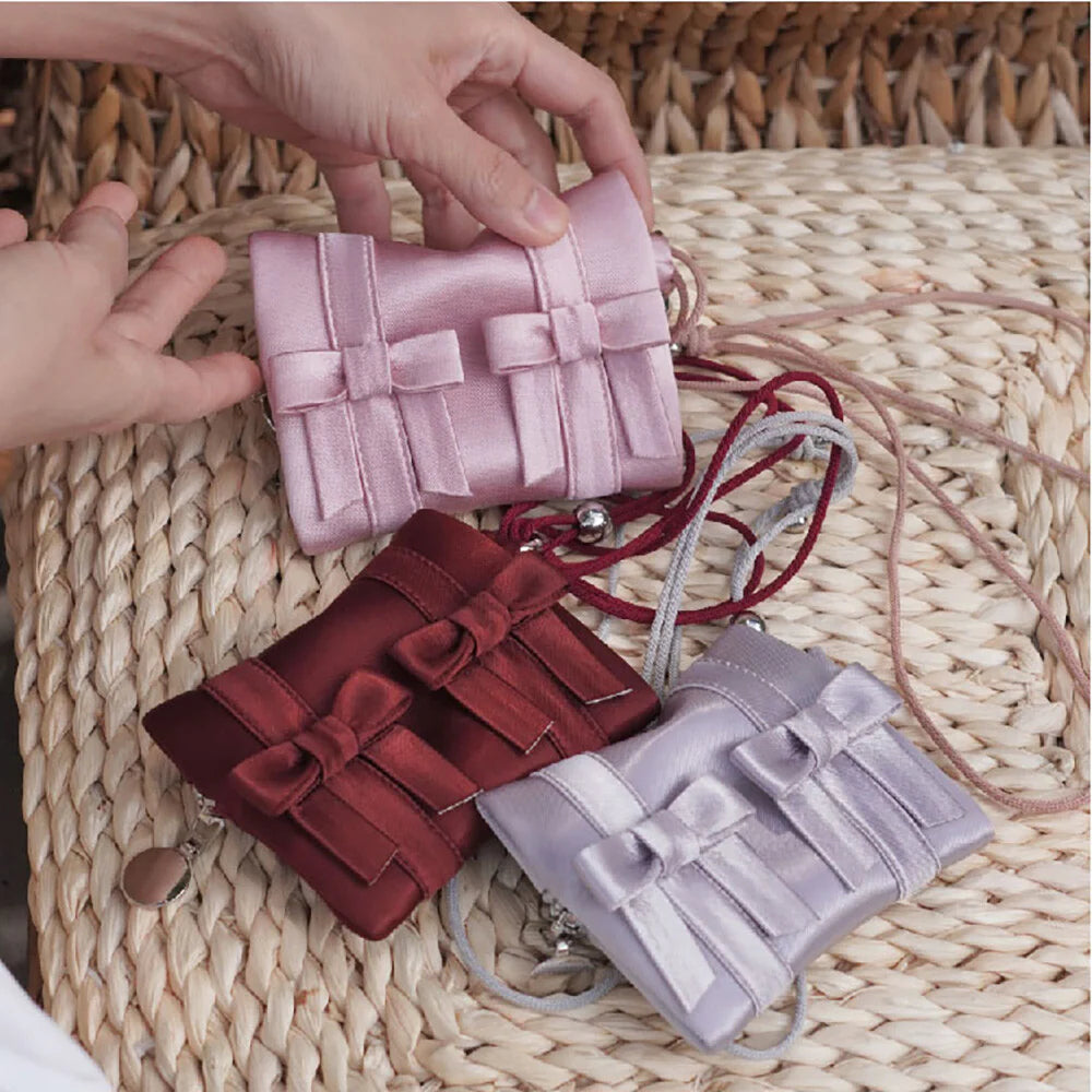 Bow Lanyard Mini Card Holder,Lumivault.