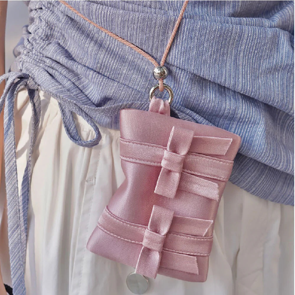 Bow Lanyard Mini Card Holder,Lumivault.