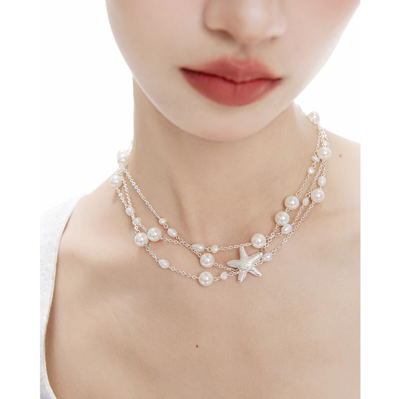Broken Dream Baroque Pearl Silver Necklace,Lumivault.