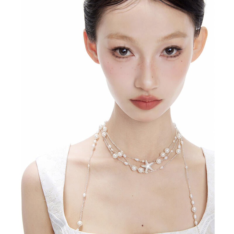 Broken Dream Baroque Pearl Silver Necklace,Lumivault.