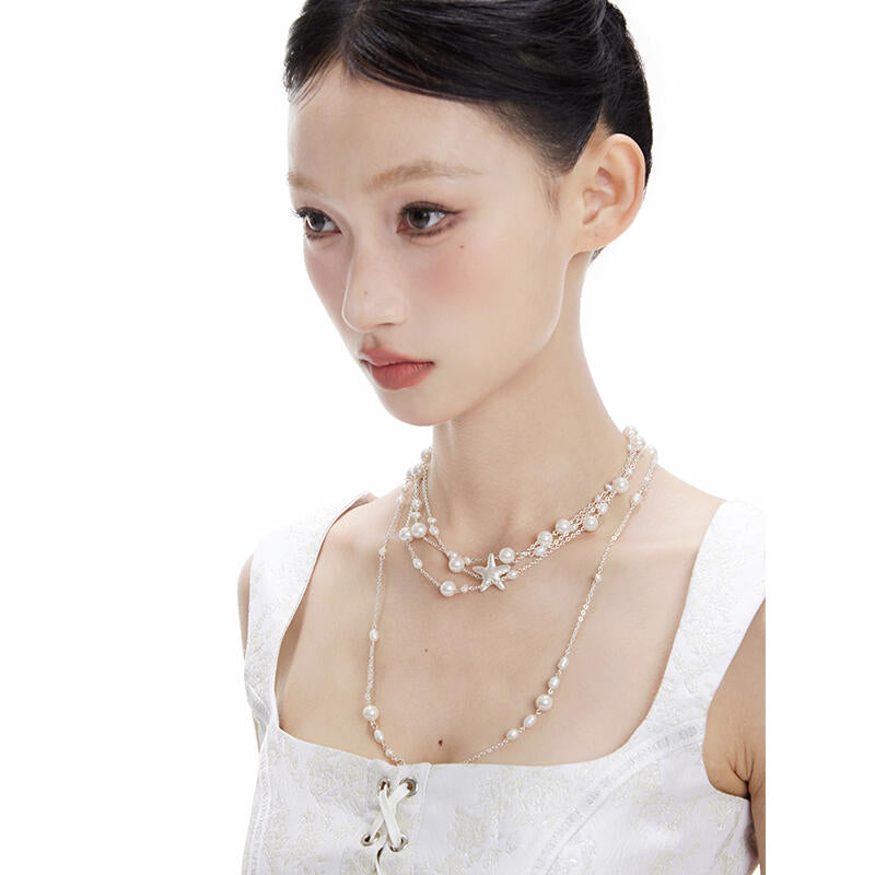 Broken Dream Baroque Pearl Silver Necklace,Lumivault.