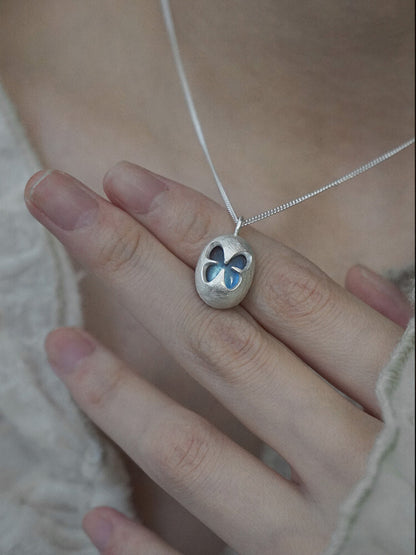 Butterfly Labradorite Silver Necklace - Lumivault