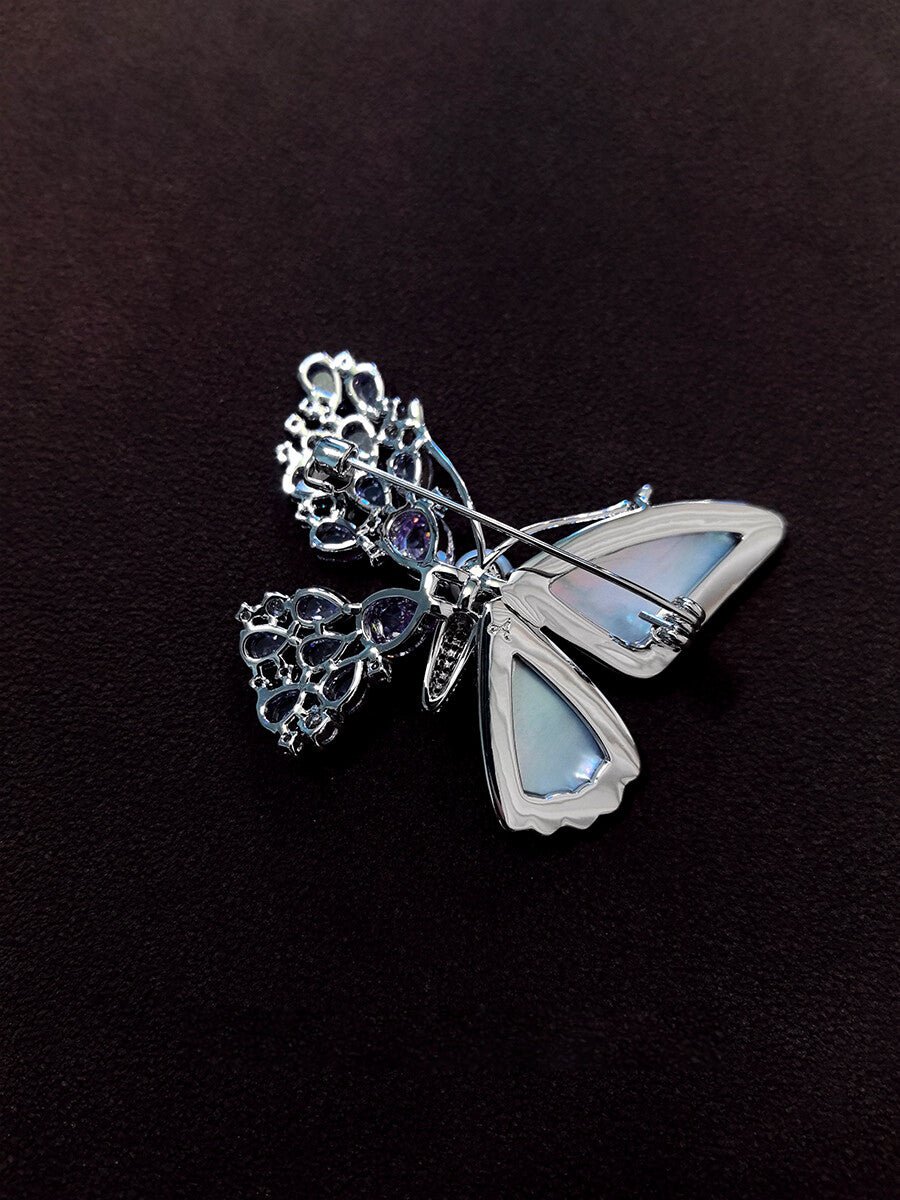 Butterfly Pearl Brooch,Lumivault.