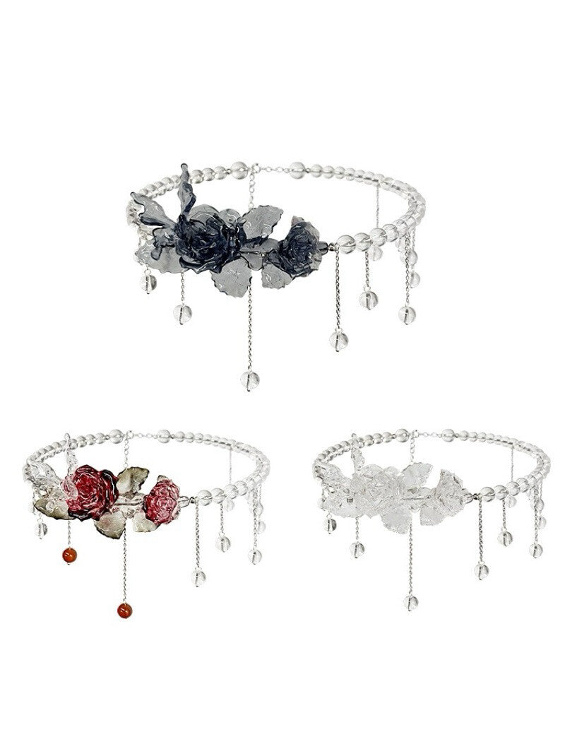 Butterfly Rose Fairy Sweet Tassel Necklace,Lumivault.