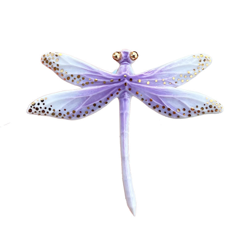 Ceramic Dragonfly Brooch,C,Lumivault.