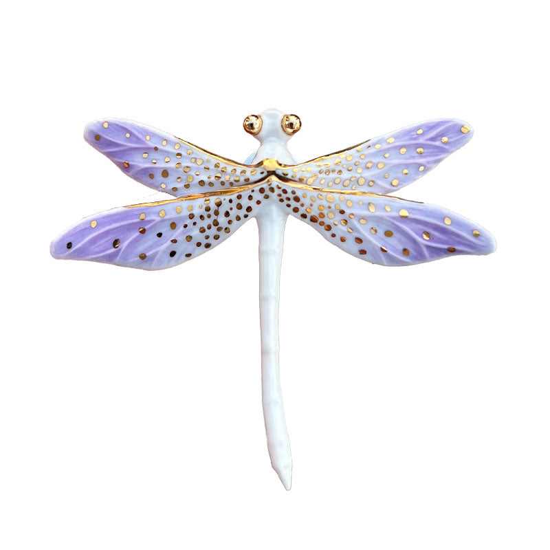 Ceramic Dragonfly Brooch,D,Lumivault.