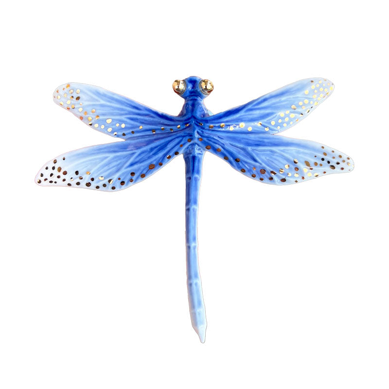 Ceramic Dragonfly Brooch,A,Lumivault.