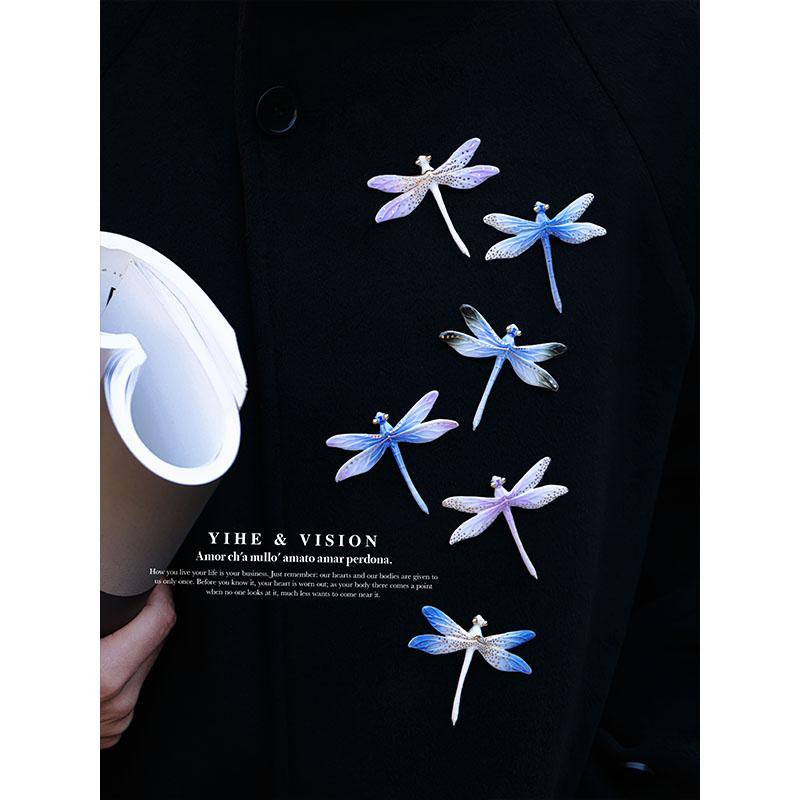 Ceramic Dragonfly Brooch,Lumivault.