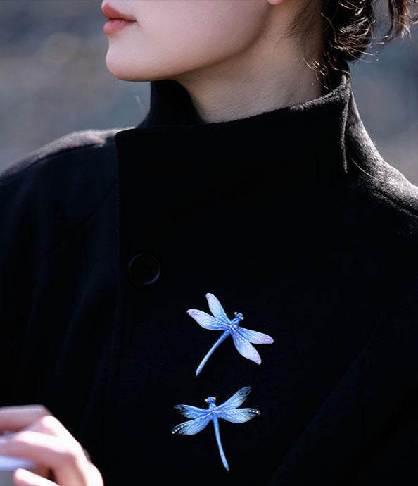 Ceramic Dragonfly Brooch,Lumivault.