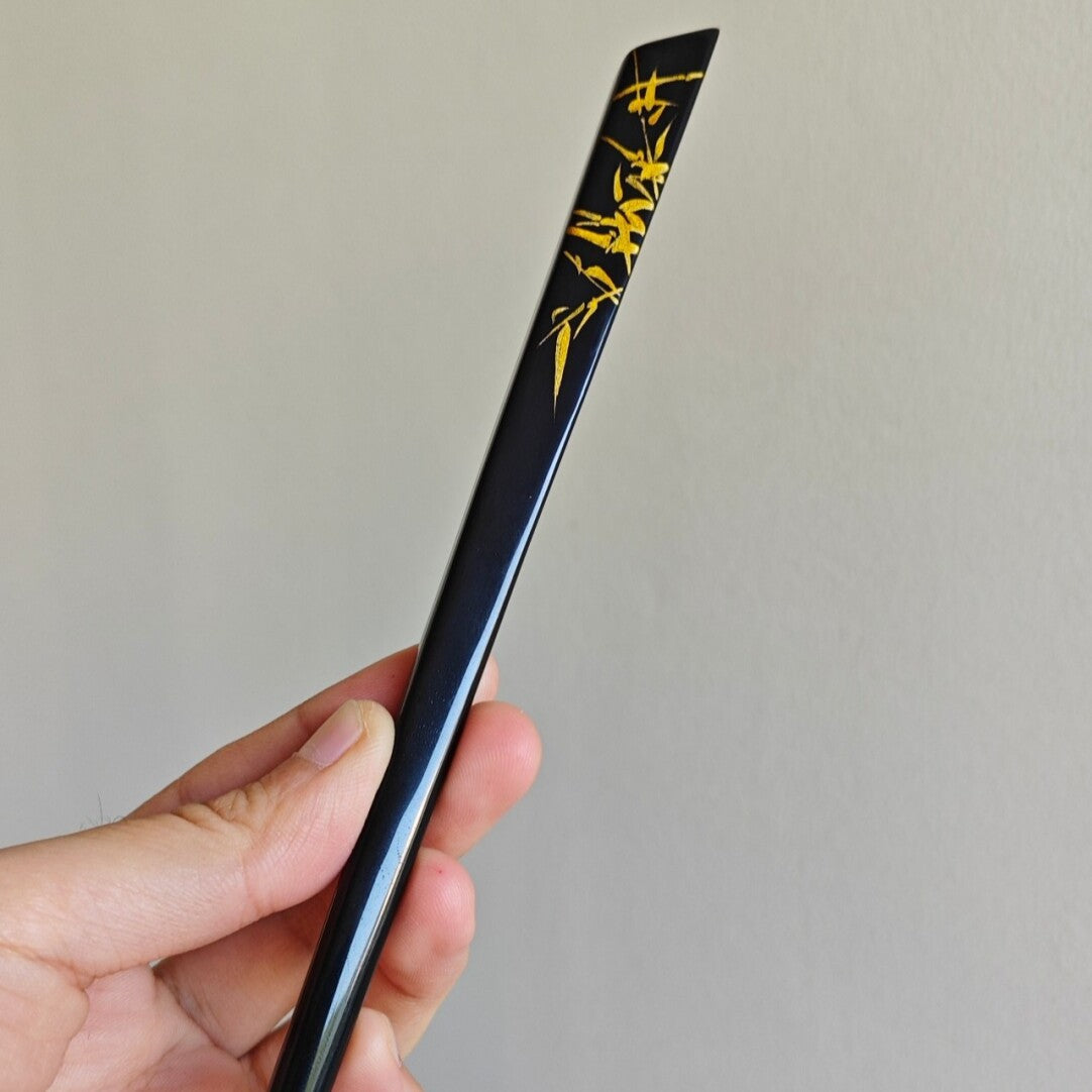 Chinese Lacquer Bamboo Hairpin,Lumivault.