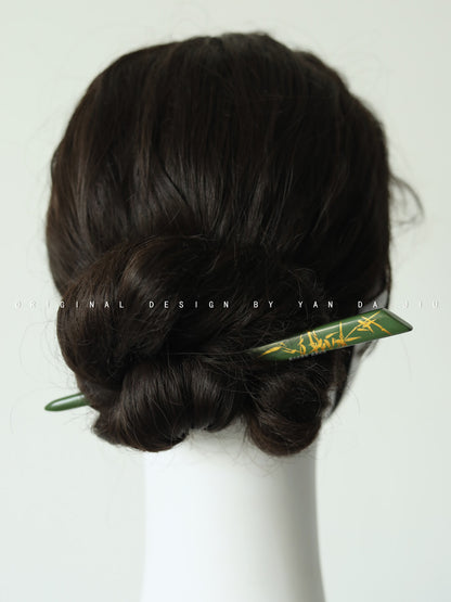 Chinese Lacquer Bamboo Hairpin - Lumivault
