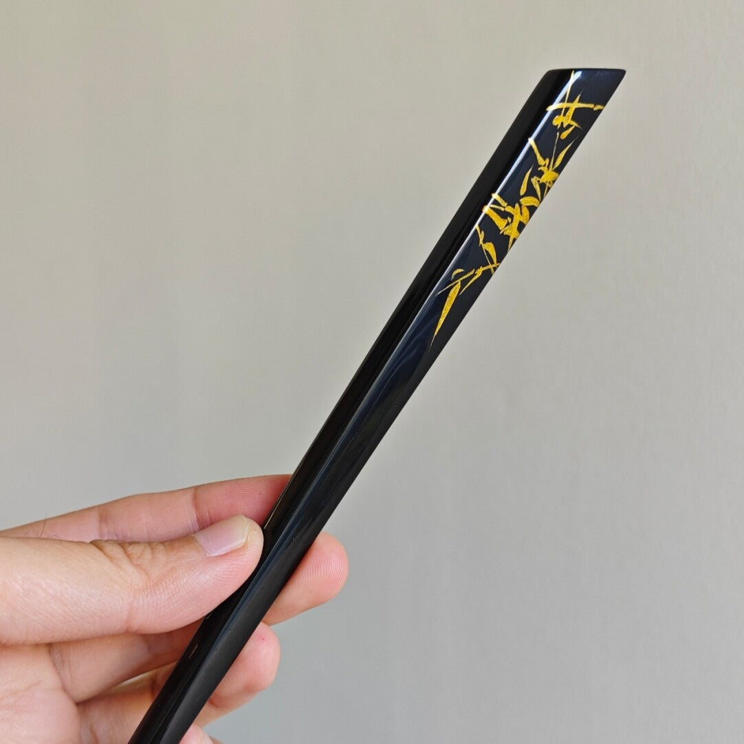 Chinese Lacquer Bamboo Hairpin,Lumivault.