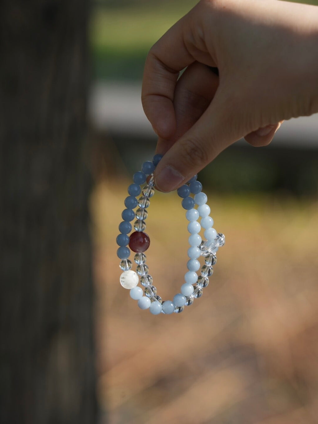 Chinoiserie Berry Mist Beaded Bracelet,Lumivault.