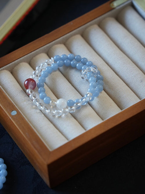 Chinoiserie Berry Mist Beaded Bracelet,Dual / 14-15cm,Lumivault.