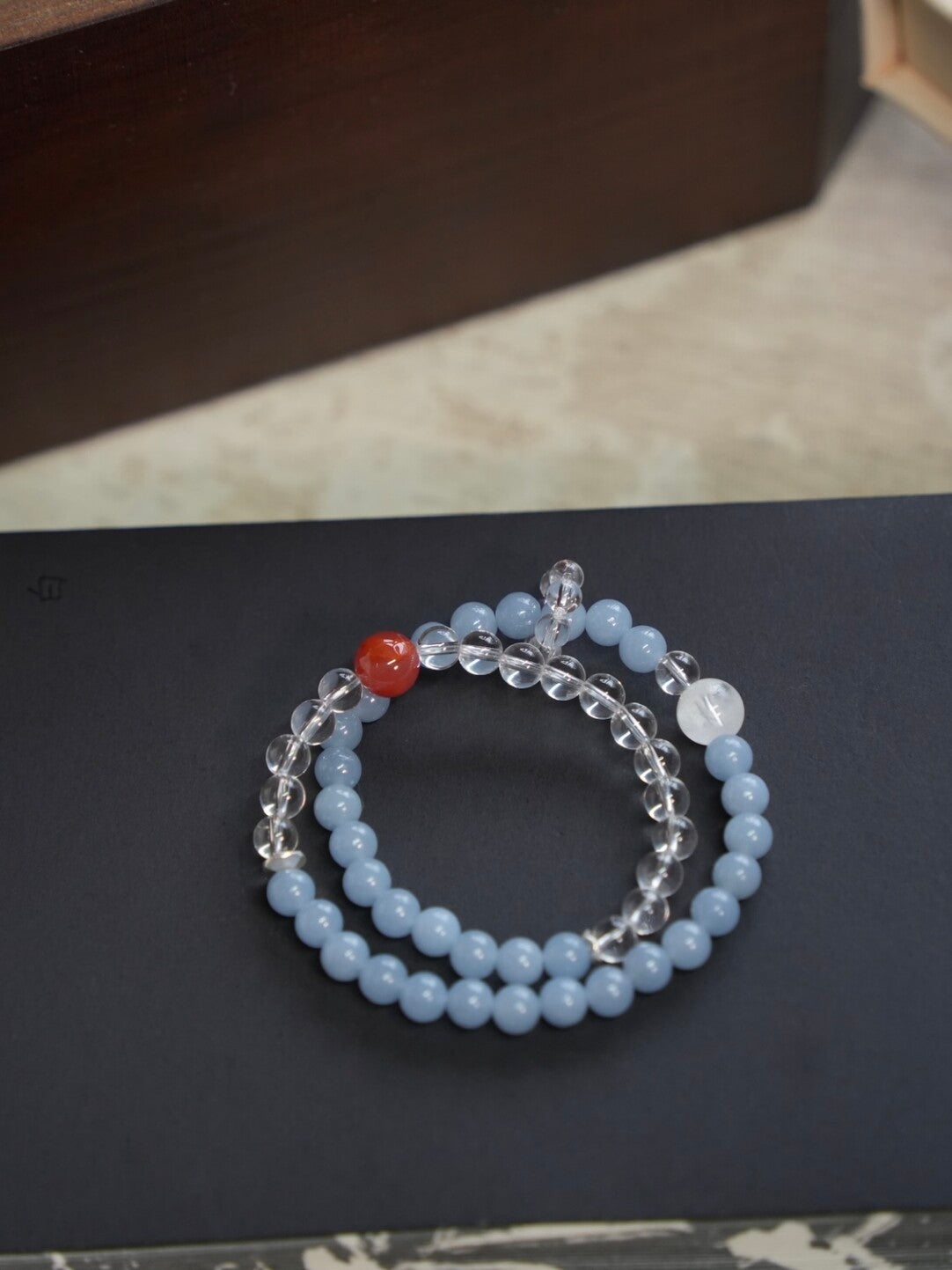 Chinoiserie Berry Mist Beaded Bracelet,Lumivault.