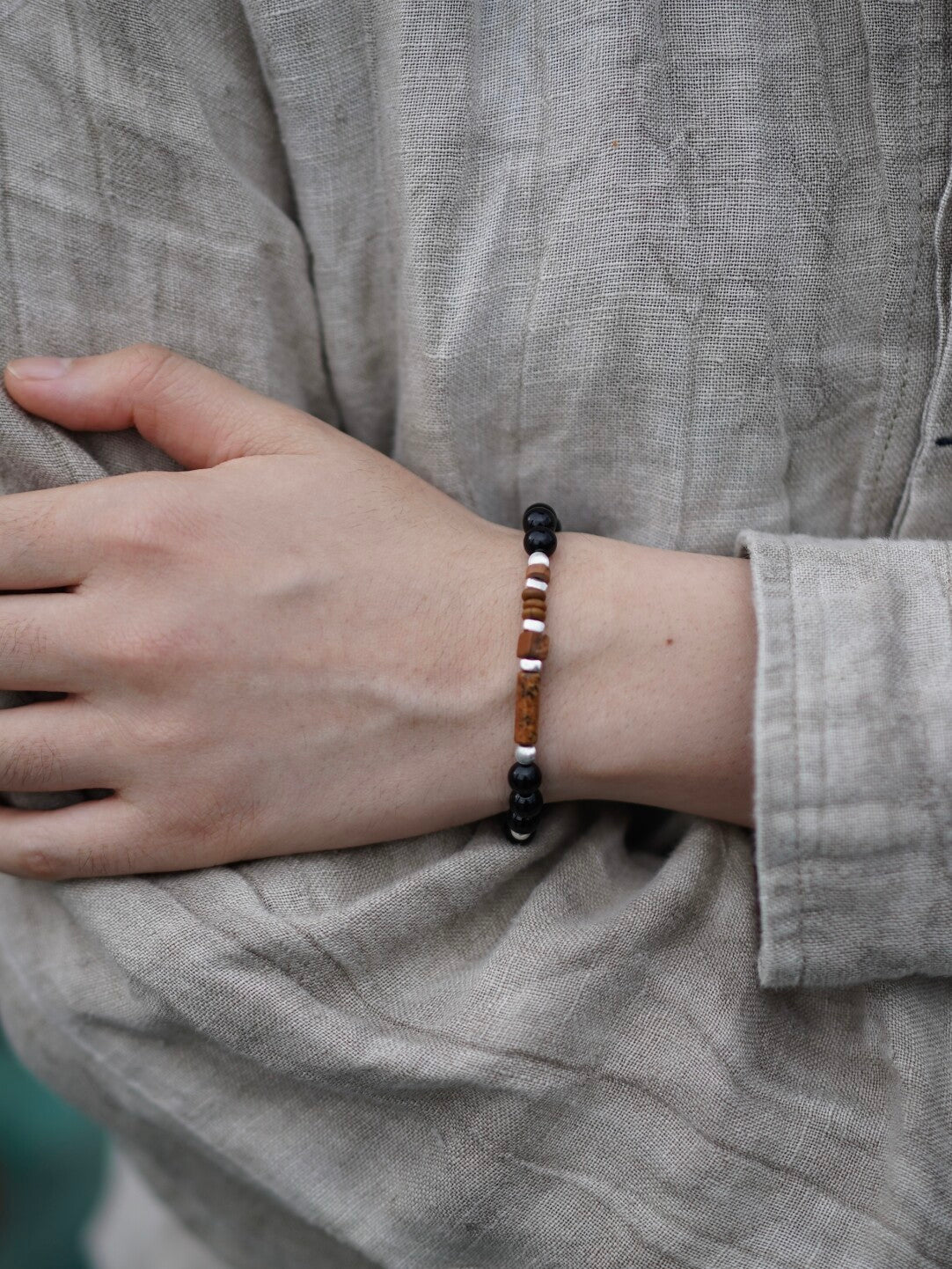 Chinoiserie Feast Beaded Bracelet,Lumivault.