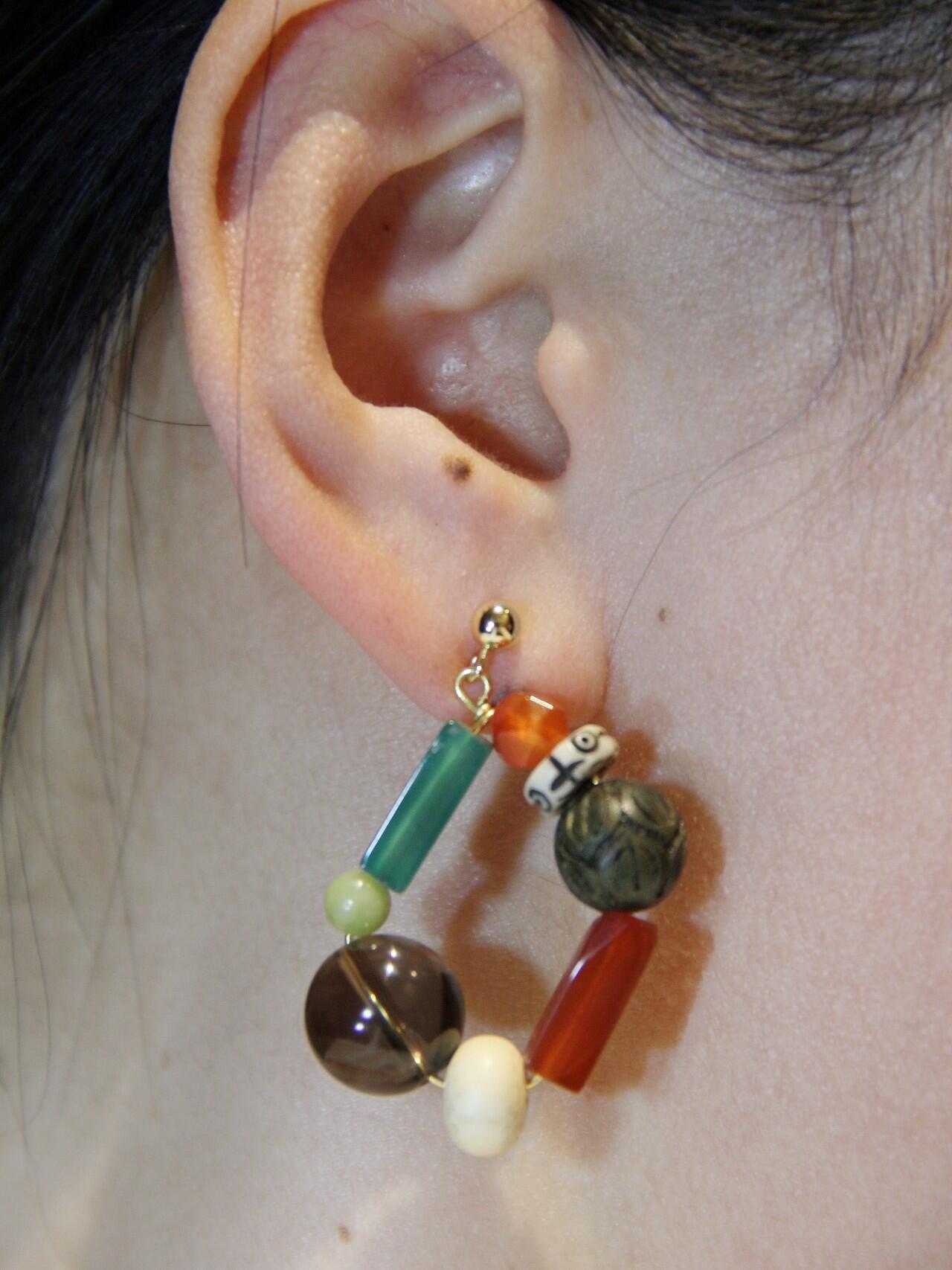 Chinoiserie Festive Geometric Earrings - Lumivault