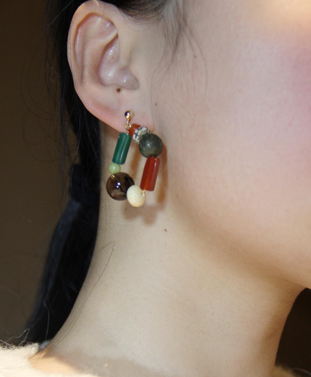 Chinoiserie Festive Geometric Earrings - Lumivault